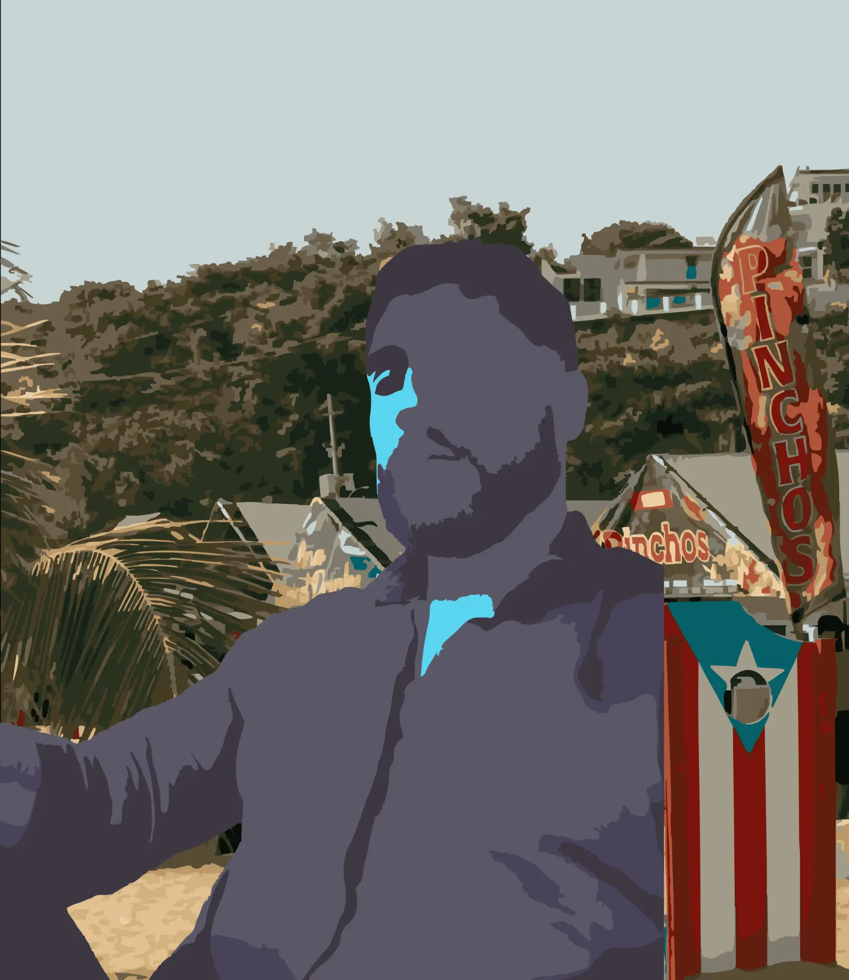 Retrato ilustrado de Luis VC, fundador de Inversión Consciente
